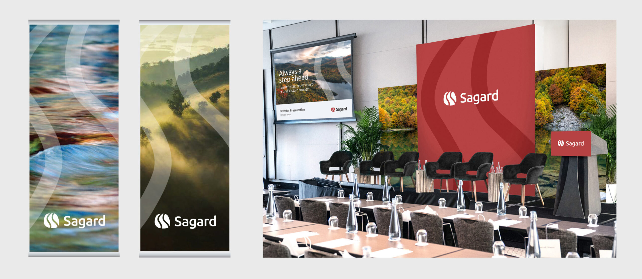 Sagard's event signage and templates.