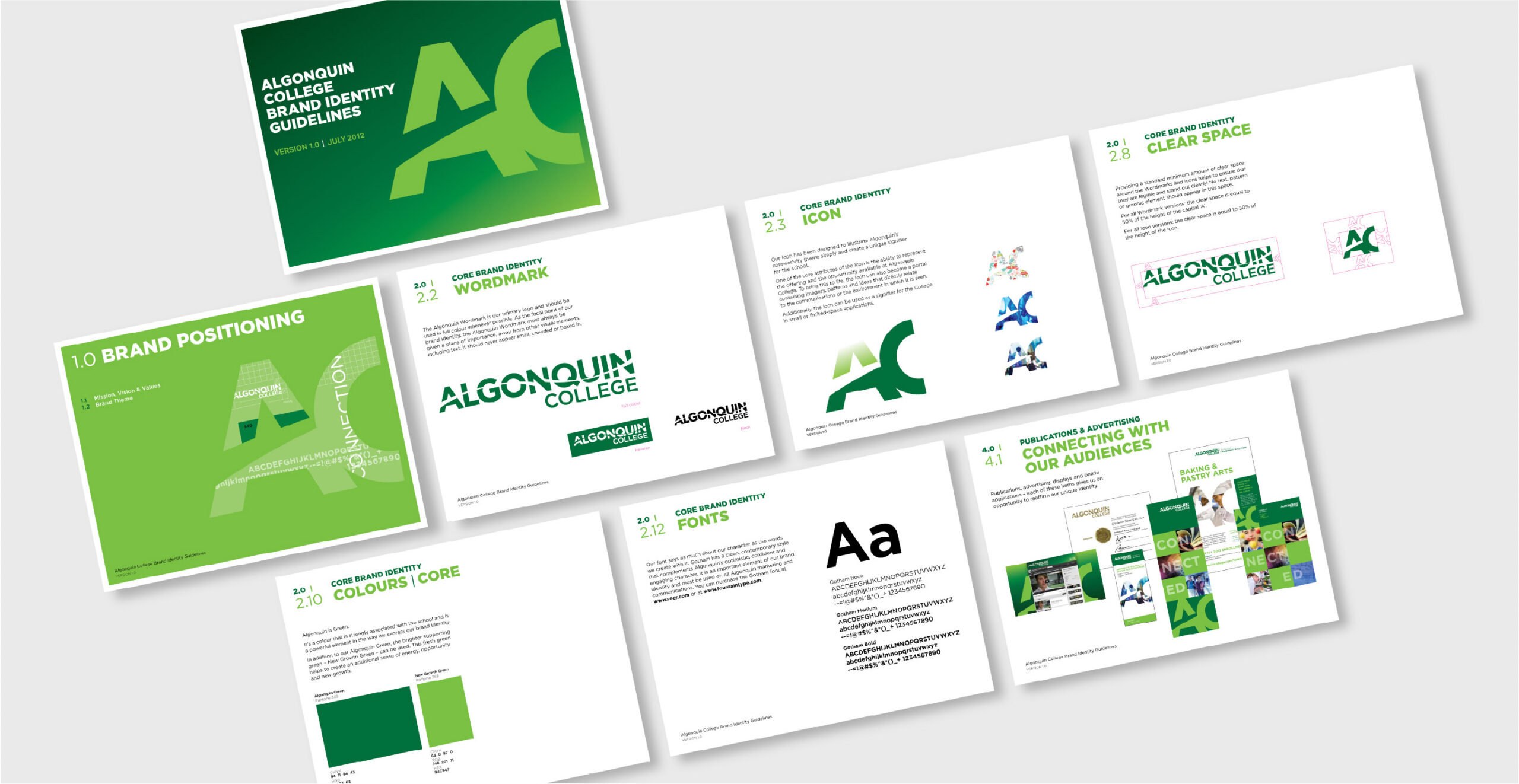 Algonquin College brand guidelines book