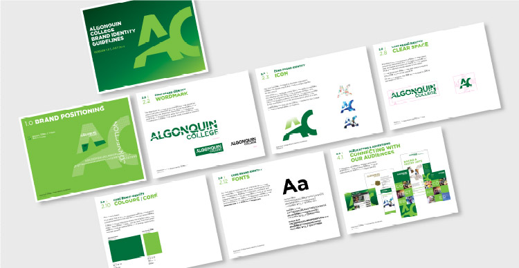 Algonquin College brand guidelines book