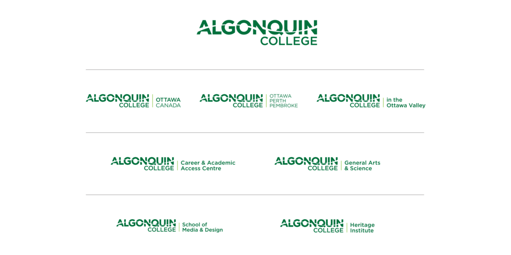 Algonquin College logo architecture