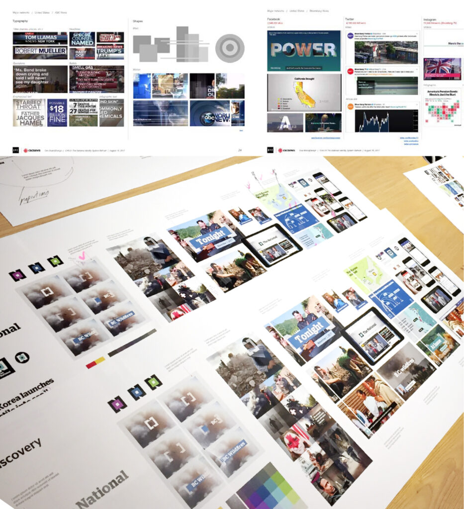 Collage of different "stylescapes" created during the exploration phase